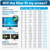 Adaptix Monitor Privacy Screen 27” – Info Protection for Desktop Computer Security – Anti-Glare, Anti-Scratch, Blocks 96% UV – Matte or Gloss Finish Privacy Filter Protector – 16:9 (APF27.0W9)