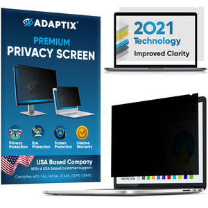 Adaptix Laptop Privacy Screen 15.6” – Information Protection Privacy Filter for Laptop – Anti-Glare, Anti-Scratch, Blocks 96% UV – Matte or Gloss Finish Privacy Screen Protector – 16:9 (APF15.6W9)